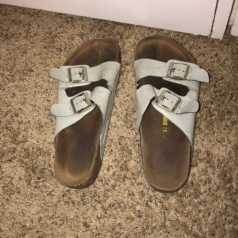 birkenstocks in the color stone